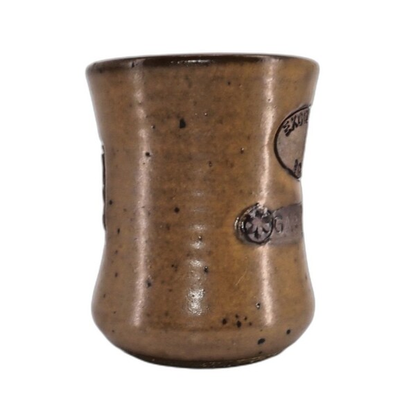 Hewlett Packard Col Signed Studio Art Pottery Coffee Mug Excellence in Scopes 5" - Picture 5 of 9